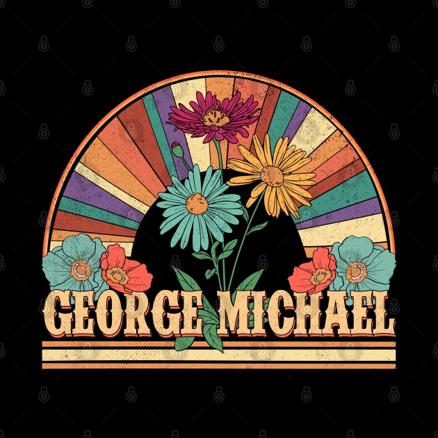 George Flowers Name Michael Personalized Gifts Retro Style by Roza Wolfwings