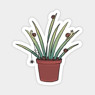 Plant with snails Magnet