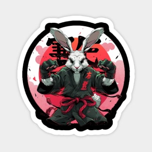 karate bunny Magnet