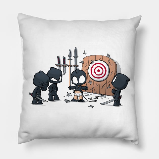 Unstealthiest Ninja: Unravels Pillow by Dooomcat