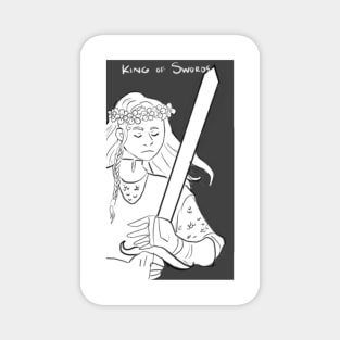 King of Swords - Destrian tarot card Magnet