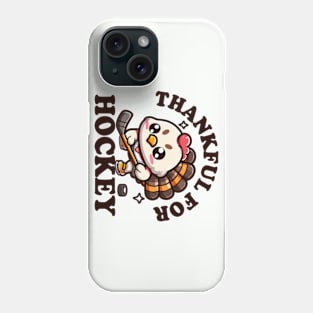 Thankful for Hockey Cute Kawaii Turkey Phone Case