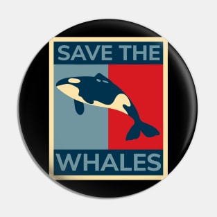 Save the Whales T-shirt - Vintage Retro Poster Gift Pin