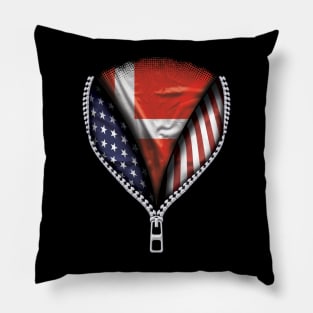 Danish Flag  Denmark Flag American Flag Zip Down - Gift for Danish From Denmark Pillow