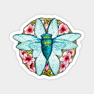 Teal Cicada Magnet