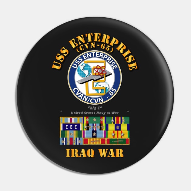 USS Enterprise - CVN-65  w SVC Ribbons - Iraq War Pin by twix123844