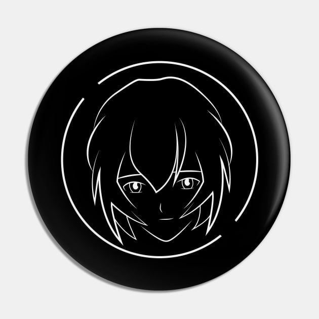 Rei Ayanami's Face - 08B Pin by SanTees