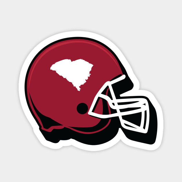 South Carolina Outline Football Helmet Magnet by SLAG_Creative