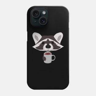 Raccoon Drinking Coffee Phone Case