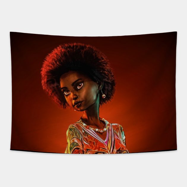 Toon black woman Tapestry by JoeTred