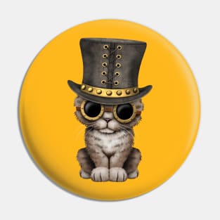 Cute Steampunk Kitten Pin