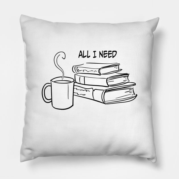 Books & Coffee... Pillow by Azul