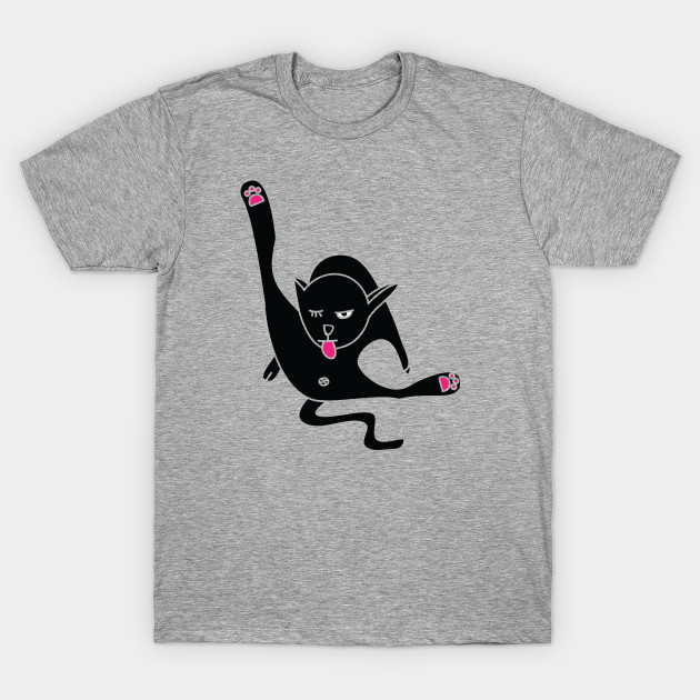 Rude Black Kitty Cleans Itself Rude Cat T Shirt Teepublic