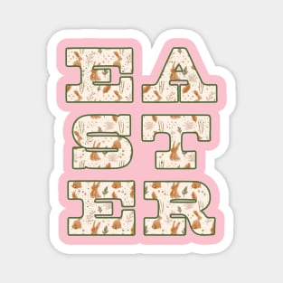 Easter Letters Bunny Pattern Magnet