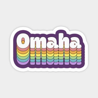 Omaha // Retro Typography Design Magnet