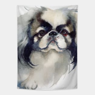 Japanese Chin Watercolor - Dog Lover Gifts Tapestry