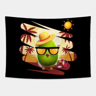 Funny Summer Avocato Cat Avocado Vegan And Cat Lover Kitten Tapestry