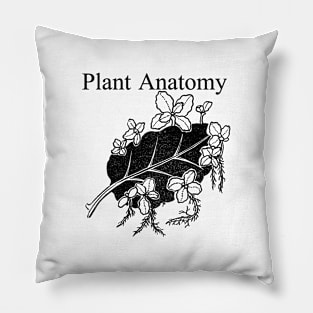 Plant Anatomy Vintage Minimalist Art Since Pillow