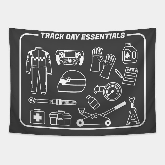 Track Day Essentials Tapestry by Elang