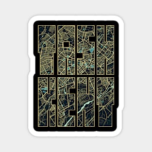 Tashkent, Uzbekistan City Map Typography - Summer Magnet