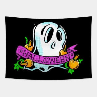 Halloween Ghosts and Pumpkins Tapestry