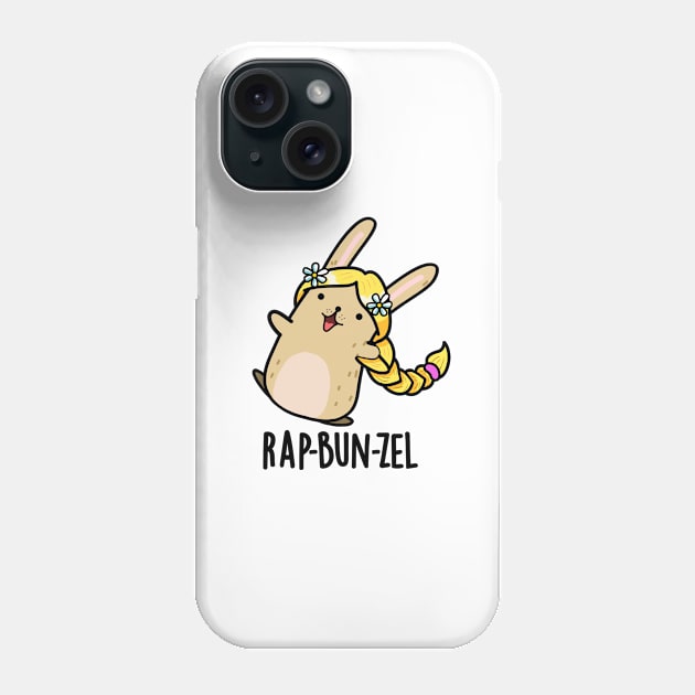 Rap-bun-zel Funny Bunny Pun Phone Case by punnybone