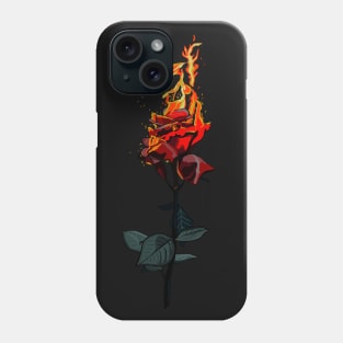 The flaming rose Phone Case