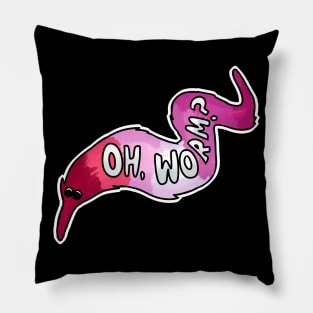 LGBTQ+ Lesbian Pride Worm on a String Pillow