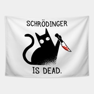 funny cat – Schrodinger is dead Tapestry