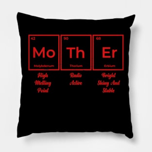 Womens Mother Periodic Table Elements of a Mother's Day Pillow