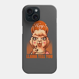 Llama tell you - Funny Llama Vintage Shirt Phone Case