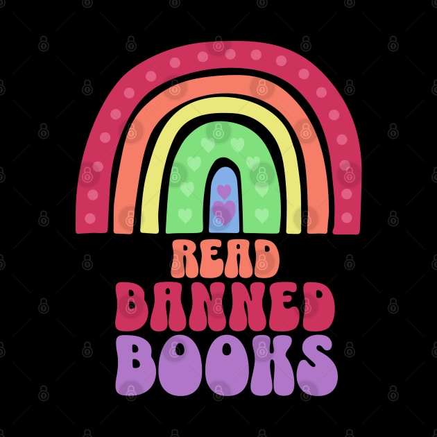 Read Banned Books LGBTQ Pride Boho Rainbow by PUFFYP