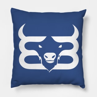 Built in Buffalo White Logo Pillow