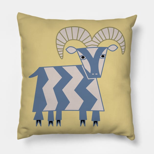 Contemporary Goat Pillow by GoAwayGreen