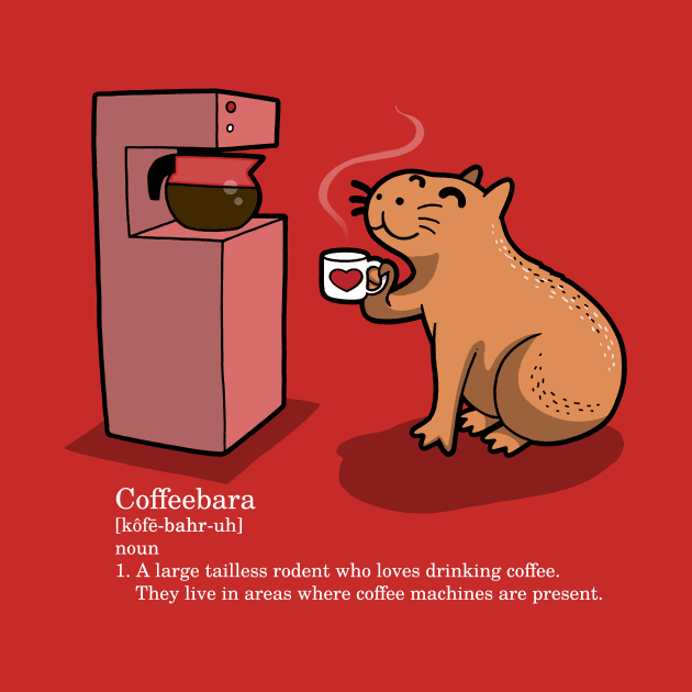 Coffeebara Cute Coffee Lover Capybara Gift For Capybara And Coffee Lovers by Originals By Boggs