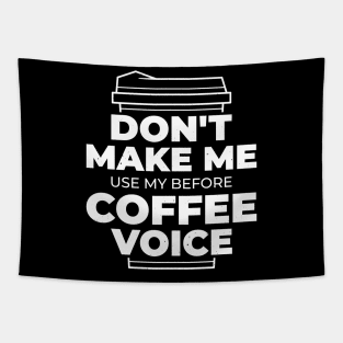 coffee or die text base Tapestry