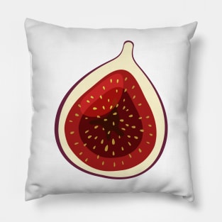 Juicy figs and leaves, exotic fruits pattern print Pillow