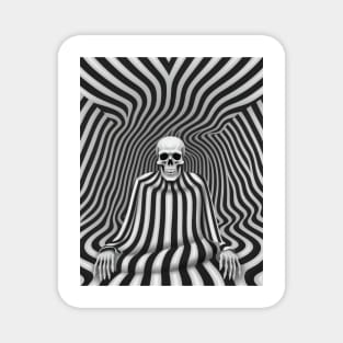 Op Art Reaper Death Mortality Optical Illusion Grim Reaper Magnet