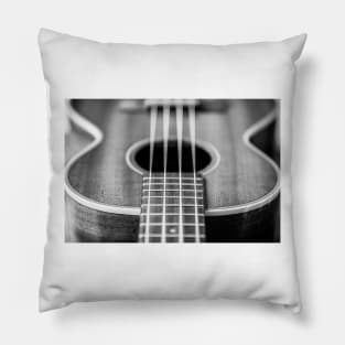 Tenor Ukulele in Black and White Pillow