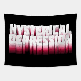 Hysterical Depression - Typographic Slogan Design Tapestry