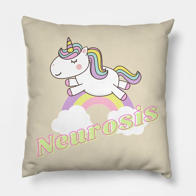 neurosis ll unicorn Pillow by j and r