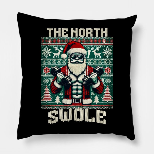 The North Swole | Funny Christmas Pillow by JT Digital