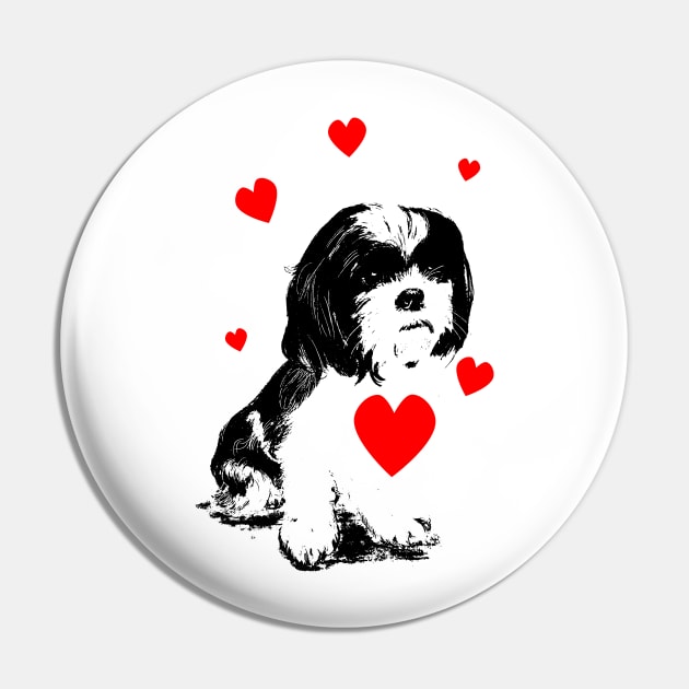 Shihtzu Pin by ArtbyMike