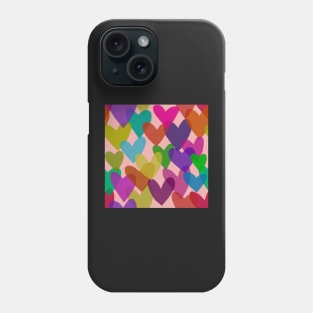 Love hearts paper cut tissue paper Lovecore y2k Phone Case