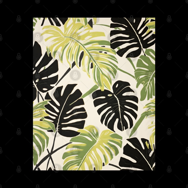 Monstera Botanical Pattern Tropical by Trippycollage