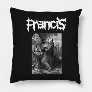 Saint Francis of Assisi Punk Metal Gothic Pillow