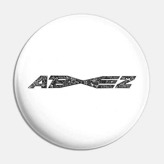 ATEEZ Zentangle Logo Pin by TheHermitCrab