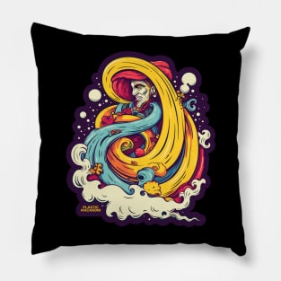 Plastic Macaroni Boho Trippy Hippy Wizard Pillow