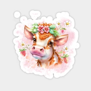 Strawberry Cow Magnet