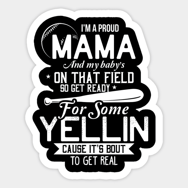 I'm A Proud Mama Baseball T-Shirt - Funny Baseball Mom Shirt